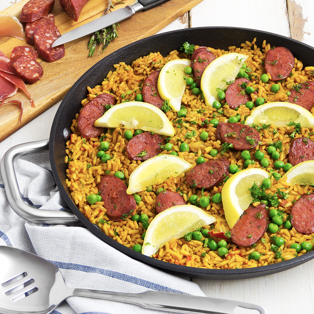 Chorizo Paella Form Home